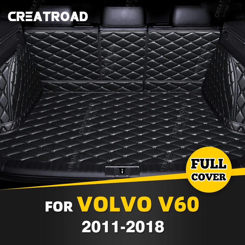 

Auto Full Coverage Trunk Mat For Volvo V60 2011-2018 17 16 15 14 13 12 Car Boot Cover Pad Interior Protector Accessories