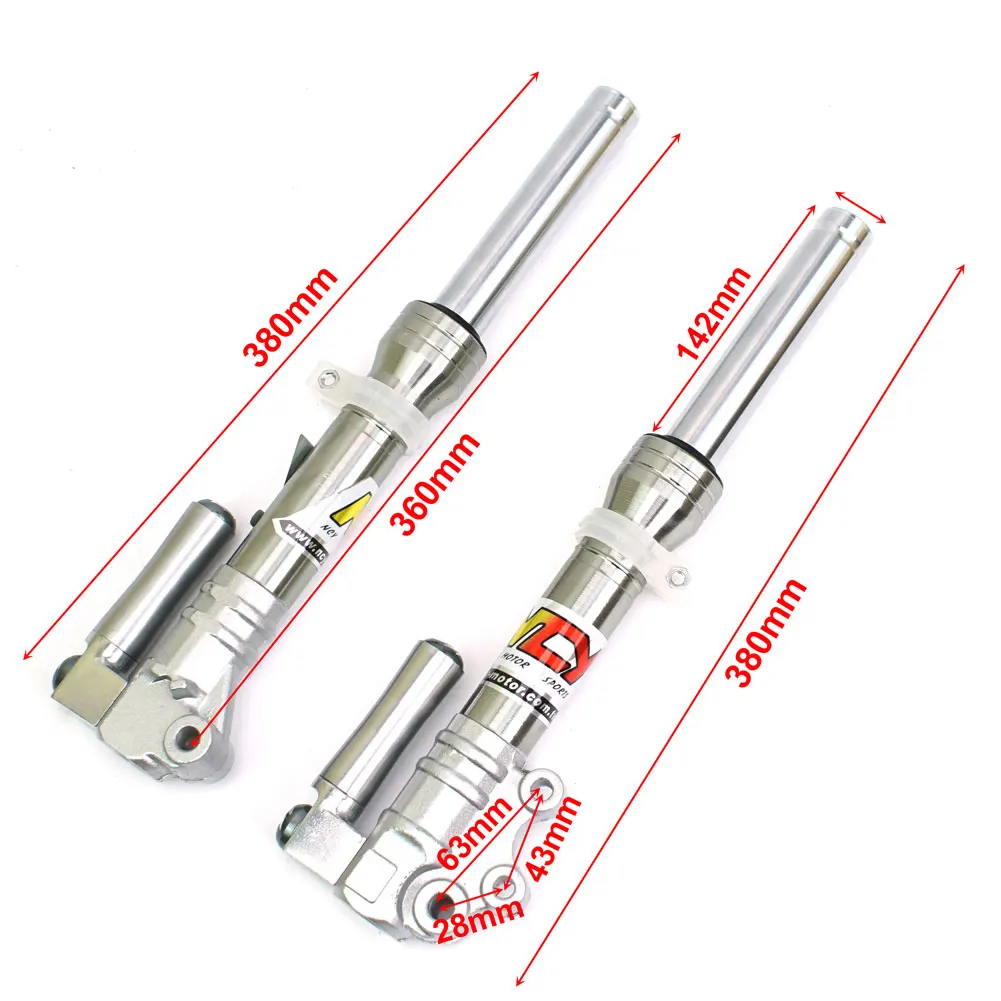 360MM 27 Core Motorcycle Front Fork Shock Absorber For Yamaha RSZ JOG Niu UQI Scooter BWS Zoomer Gy6 Electric Scooter