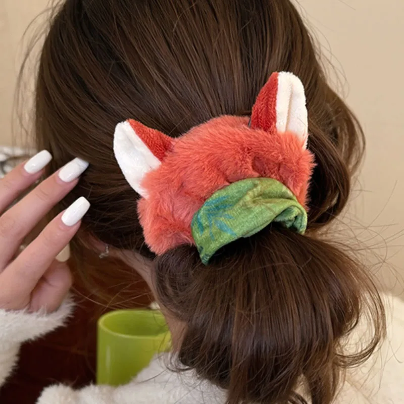 Nieuwe 2026 haarbanden Nick en Judy hoofdband schattige Judy pluche elastische hoofdband speels haar accessoire meisje kerst verjaardagscadeau