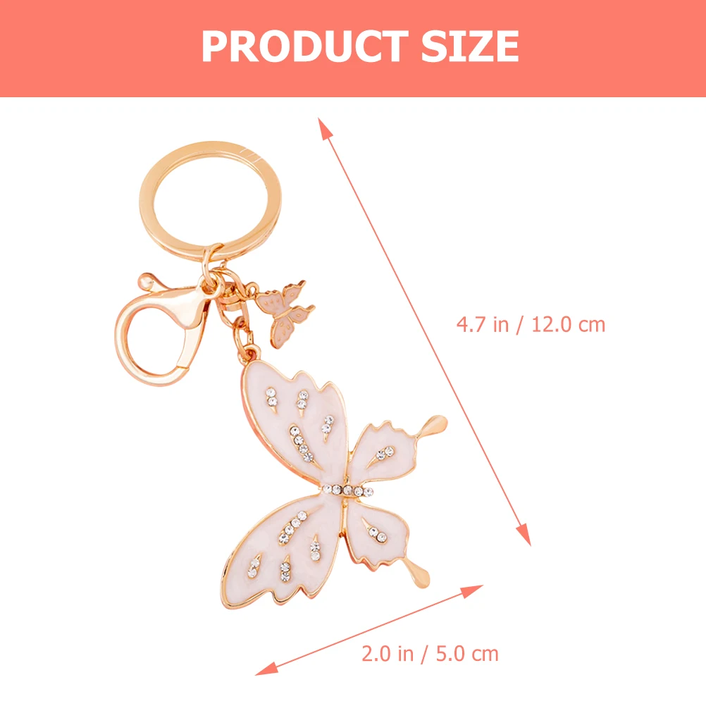 

Diamond Butterfly Keychain Cute Bag Pendant Charms Keychains for Women Accessories