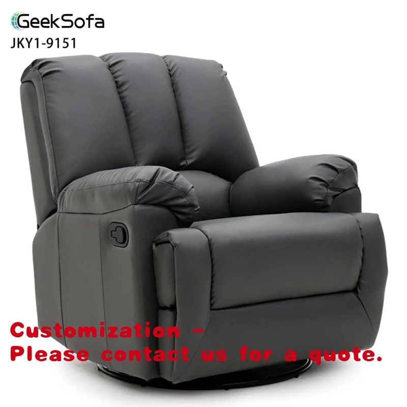 

Customize.Geeksofa Furniture Modern Leather Manual Beauty Salon Recliner Chair with Rocking and Swivel Living Room