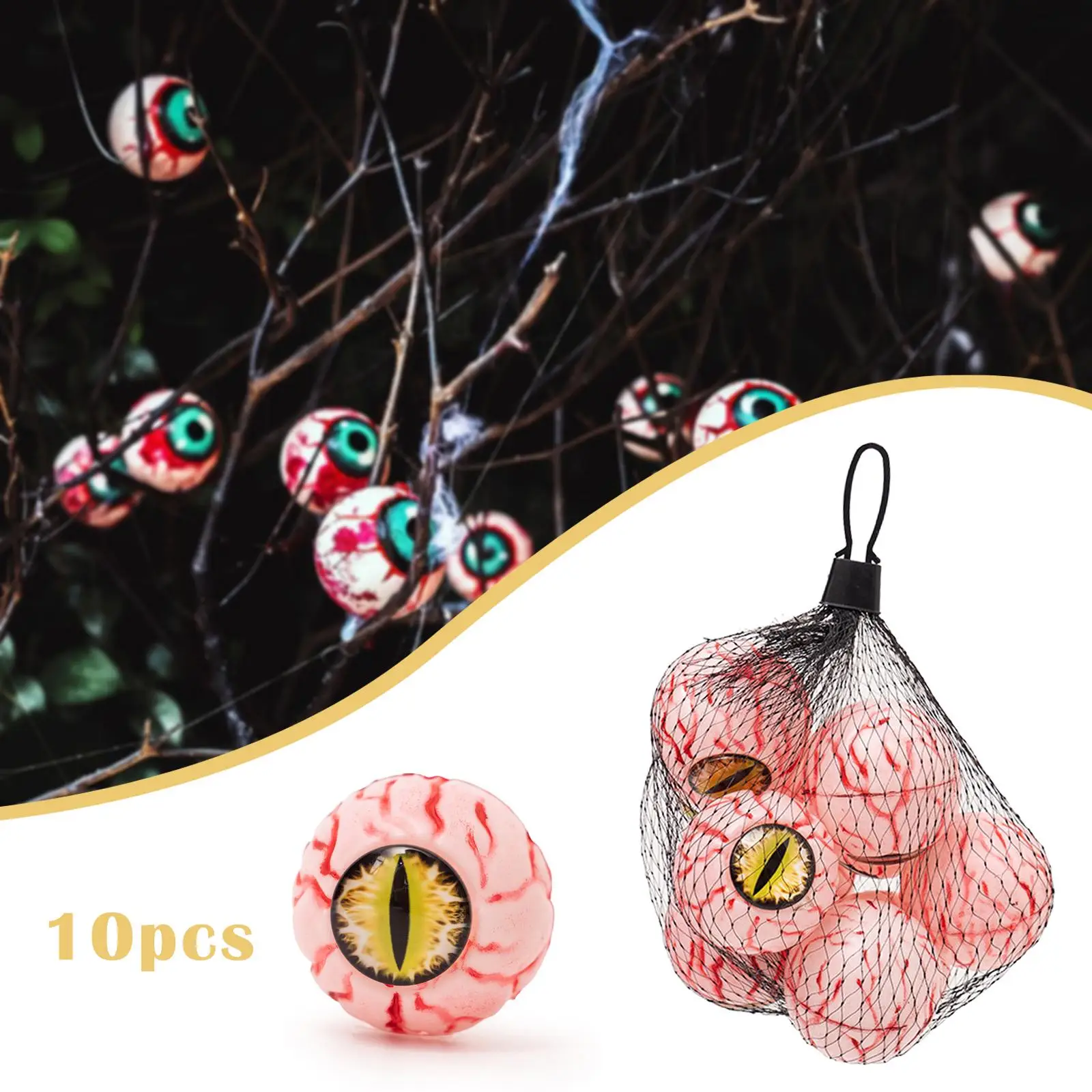 10 Pieces Halloween Eyeballs Simulation Novelty Photo Prop Pretend Toys Party Decoration Home Gifts Halloween Decorations