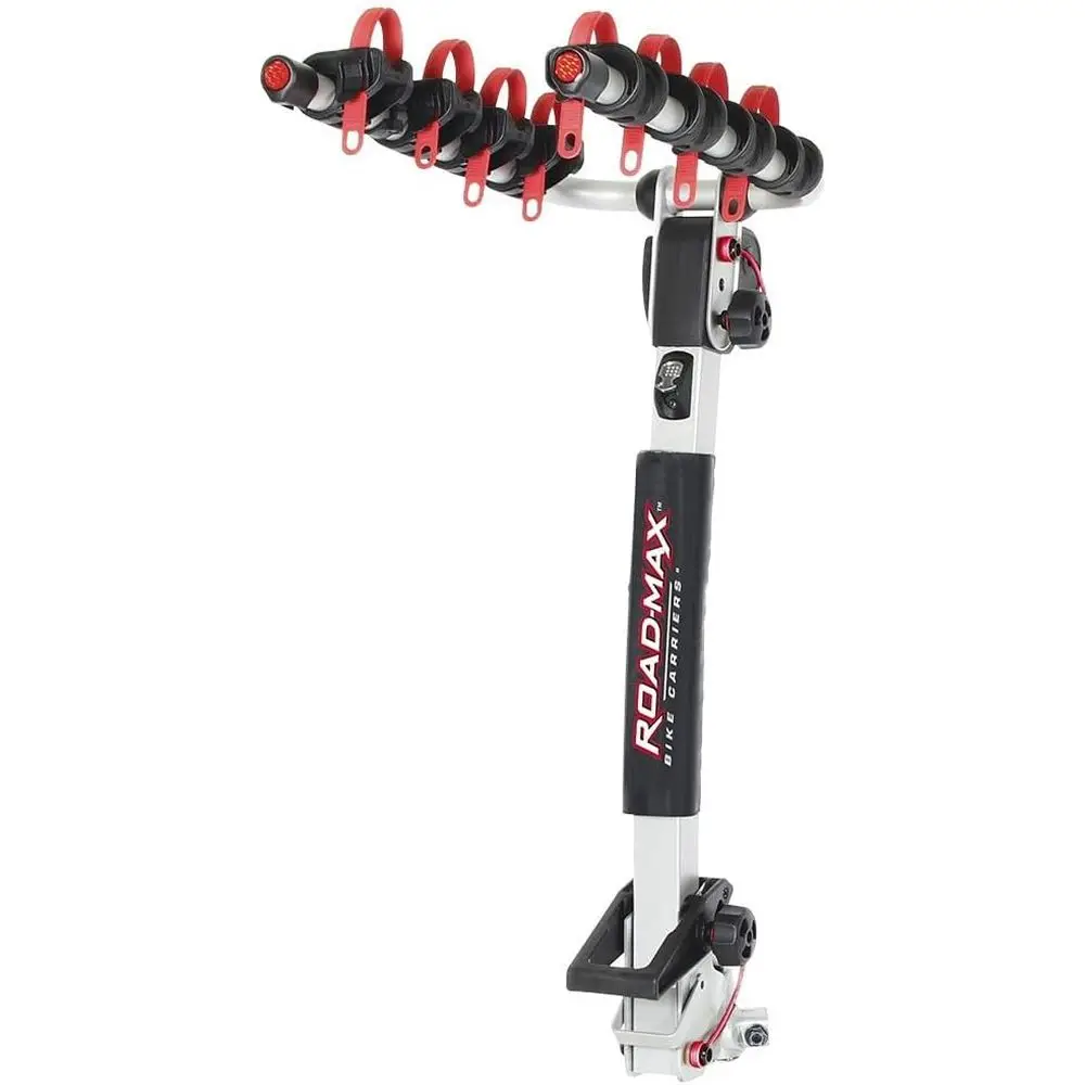 

Deluxe 4-Bike Hitch Carrier - 1-1/4 & 2 Receivers, Foldable Arms, Soft Padded Cradles, Rear Access