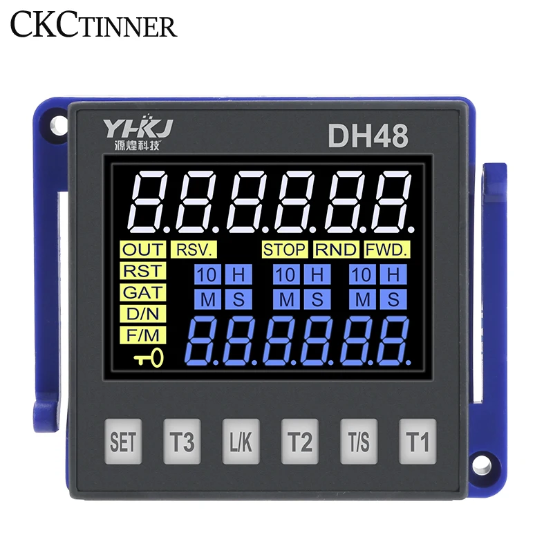 New Product DH48S 12V 24V 110V 220V Precision Programmable Delay Relay 0.01S-99990H With Socket Base Forward and reverse control