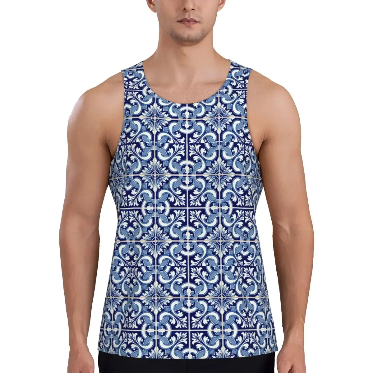 Schnell trocknendes Azulejo Lisbon Azulejos Lisboa Gym Tank Muscle ärmelloses Shirt Bodybuilding atmungsaktive Weste