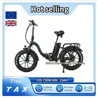 CMAY20 Folding Road Mountain Electric Bike 48V 750W bike 15AH 25km/h Max Speed 20*4.0 Inch Wide Tire All Terrain Electric Bike