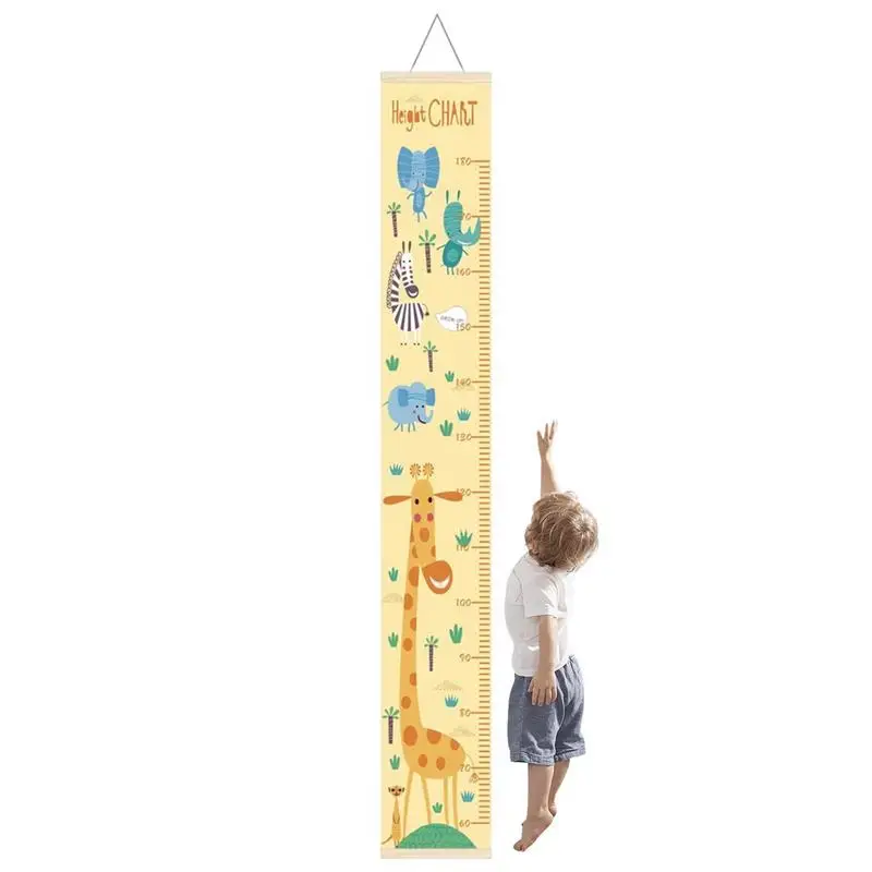 Growth Chart For Kids Wall Decor Height Measurement Ruler Fabric Canvas Odorless Tough Safe Measuring Chart Ruler For Children's