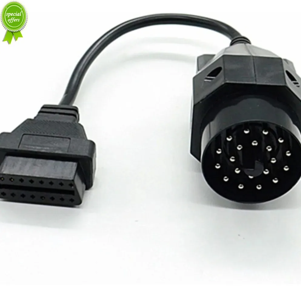 1Pc OBD II Adapter For BMW 20 Pin To OBD2 16 PIN Female Connector E36 E39 X5 Z3 For BMW 20pin Newest