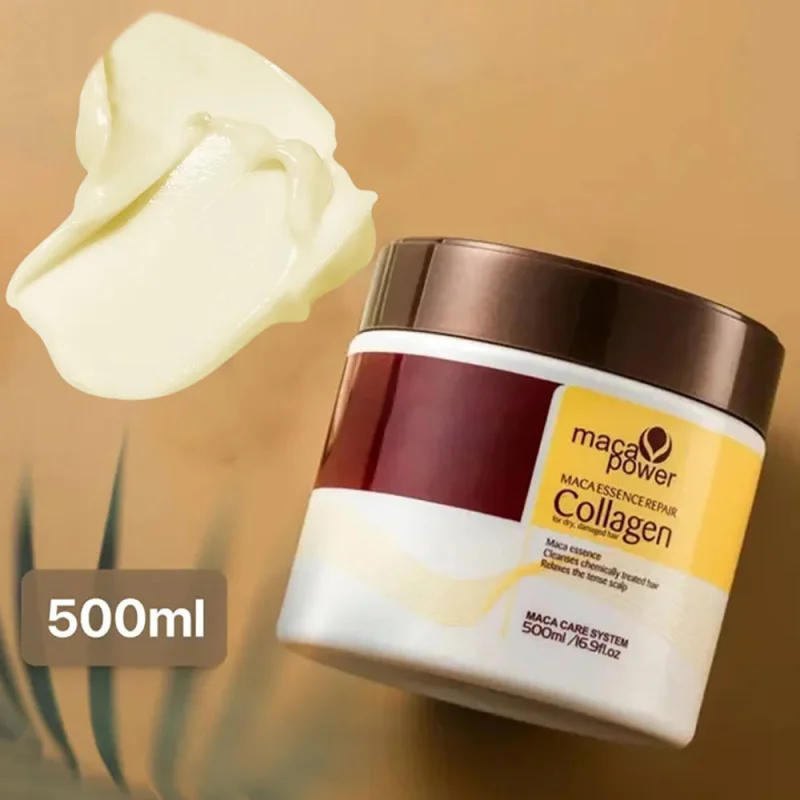 500ml Collagen Hair Mask with Argan Oil, Essence for Dry, Damaged Hair, Suitable for All Hair Types