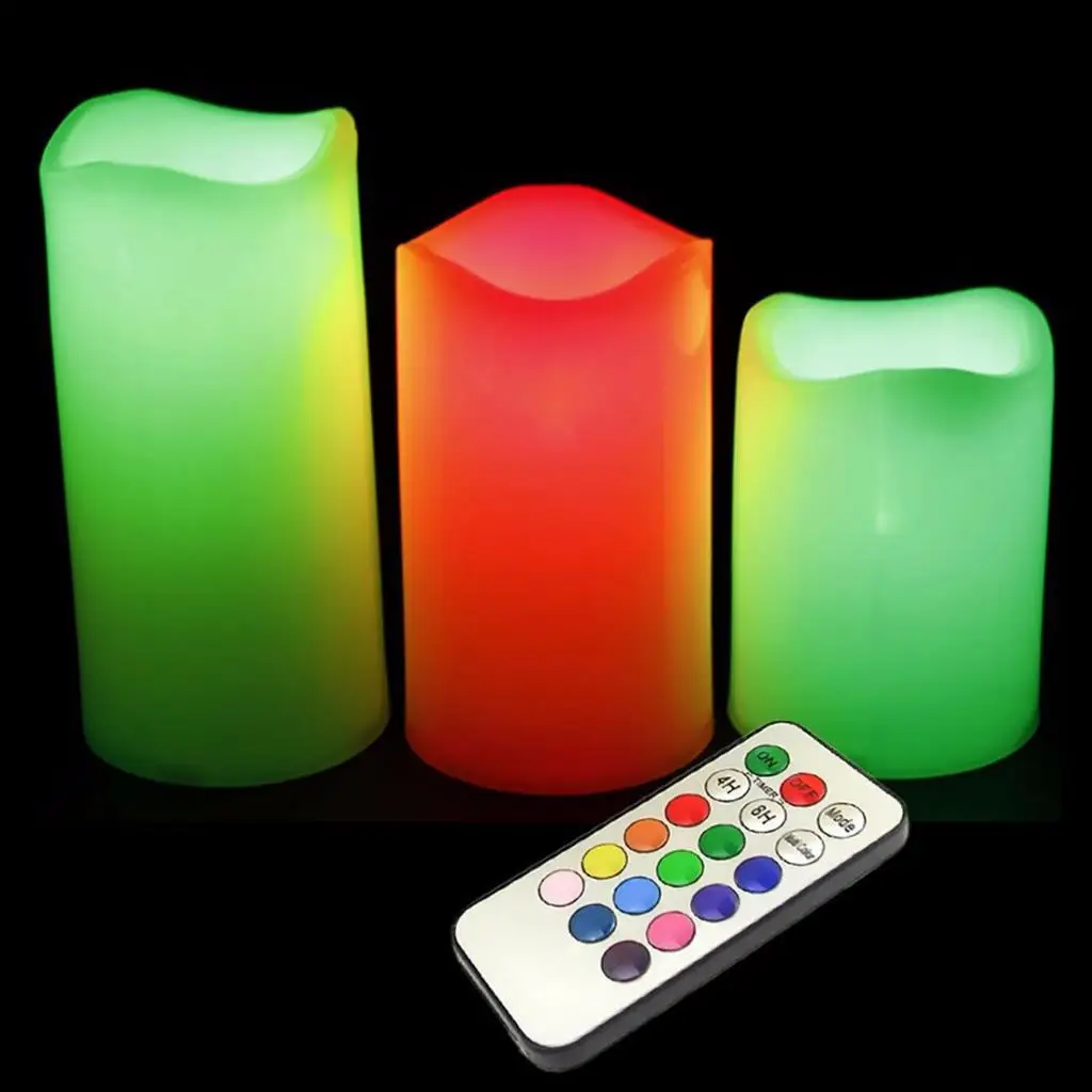 Paraffin wax Coated Operated Led Candle (3 Pcs)