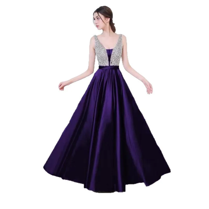 V Neck Bow Gown with Maxi Length Slim Fit Western Flared Skirt Printed Tassel Midi Waist Office Chic Sexy Spring for Women