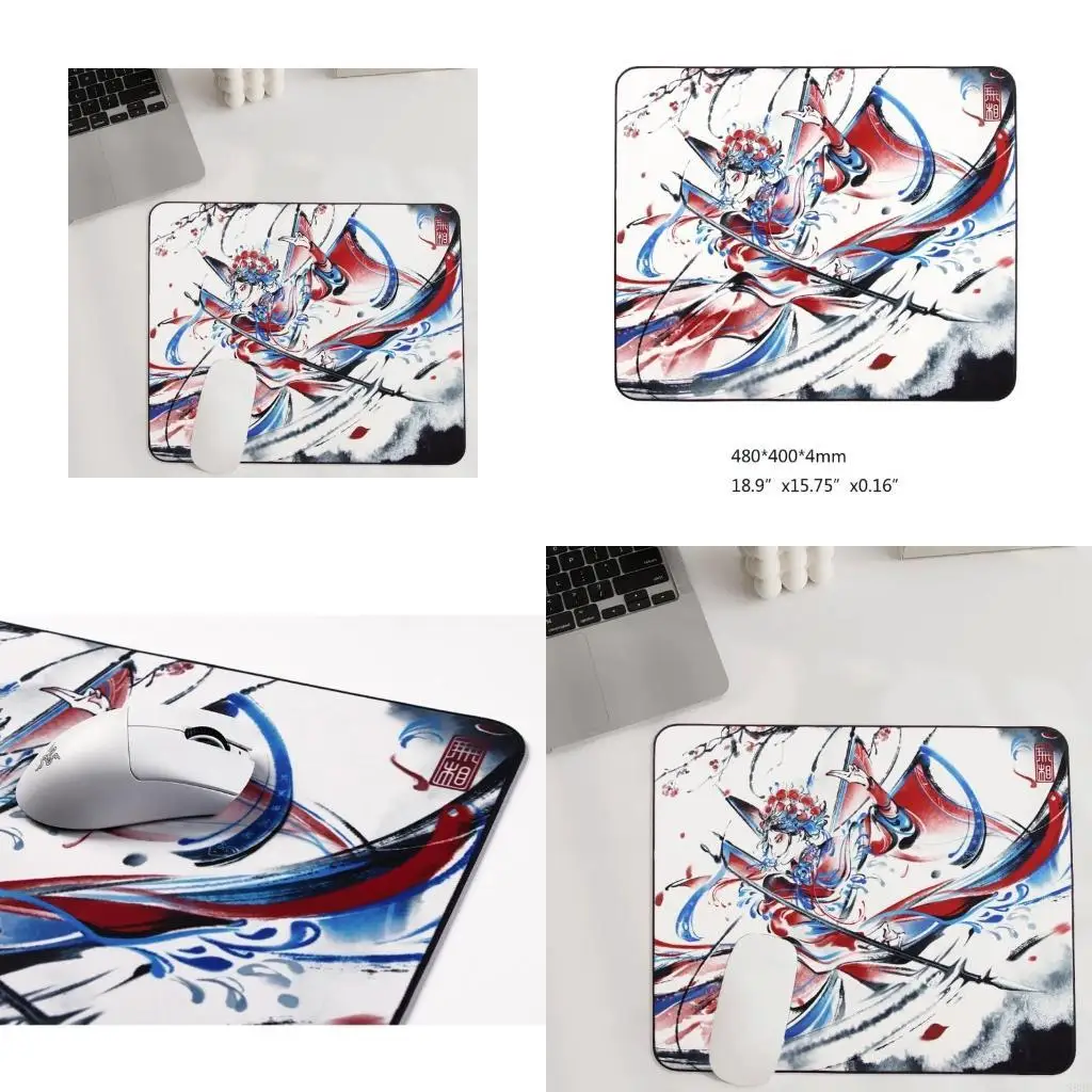 

896F Esports Game Mouse Pad Pioneering Theme Slip Proof Base Smooth Cloth Pad for Fast and Accurate Movements