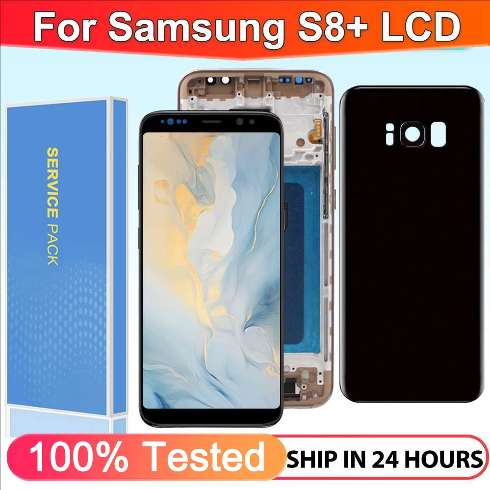 

100% Tested 6.2" For Samsung Galaxy S8 Plus S8+ LCD Display Touch Panel Digitizer G955 G955F G955FD G955F G955 Screen With Frame