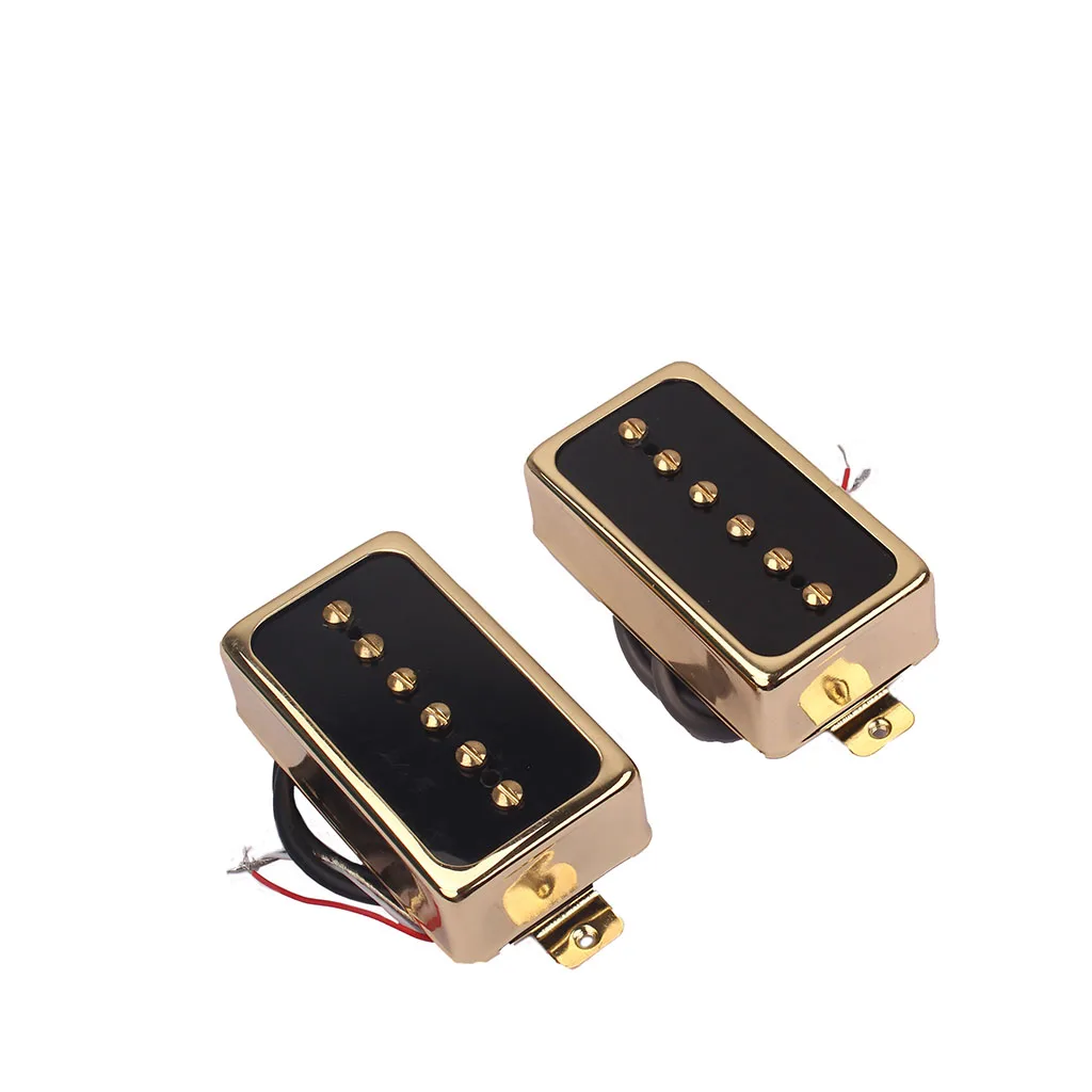 Vintage P90 Dog Ear Guitar Pickups Alnico Single Coil Pickup Set Gold Silver Shell for LP SG Electric Guitar