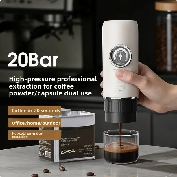 Portable espresso machine set Automatic espresso machine Capsule extraction Small home outdoor