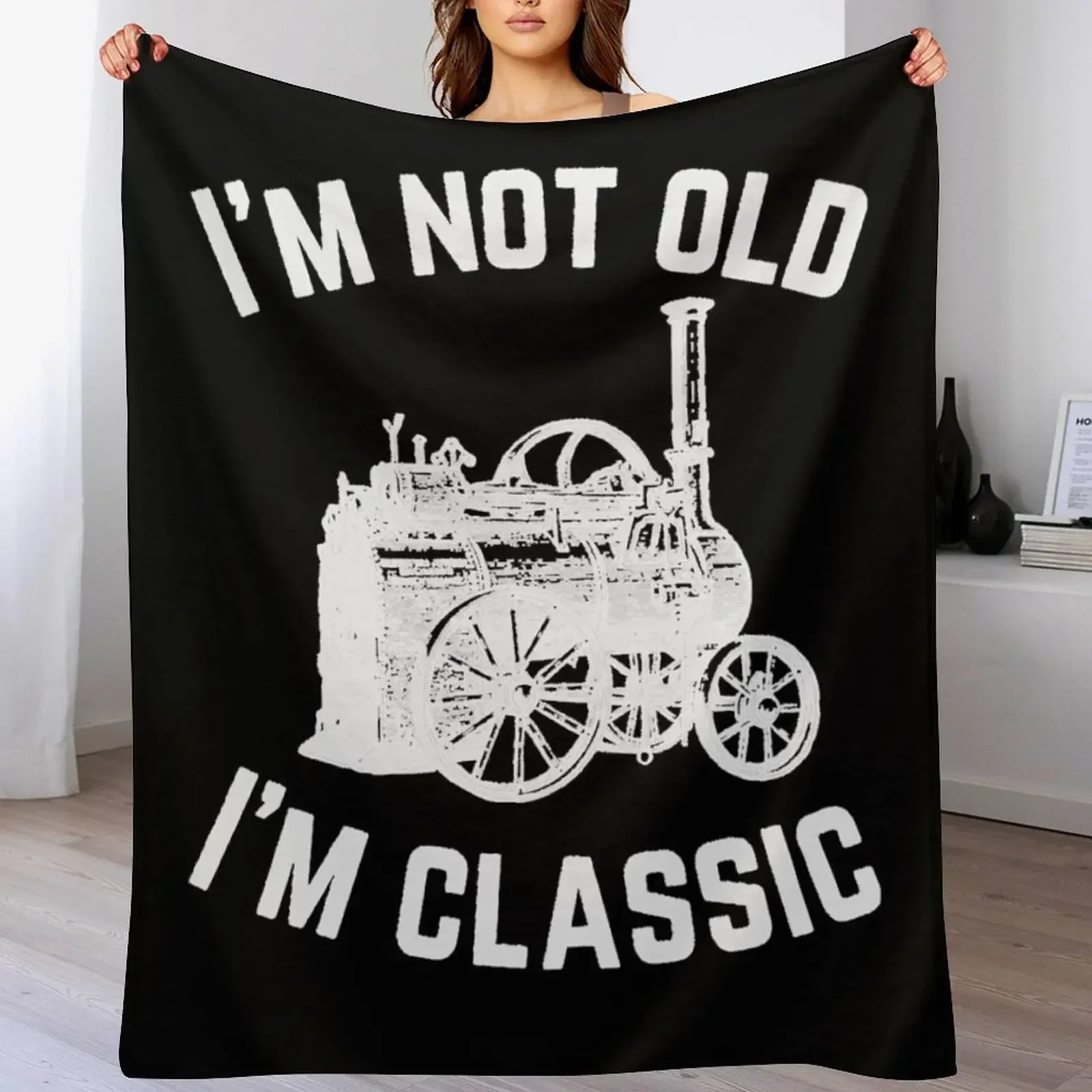 

im not old im classic Essential Throw Blanket Summer Cool Breathable Blanket for Sleeping