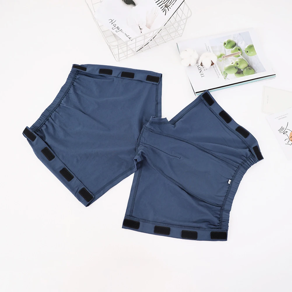 Unisex Men Women Easy Tear Away Boxer Brief Panties ​Elderly Patient Healthy Care Underwear Breathable Moisture Absorption Boxer