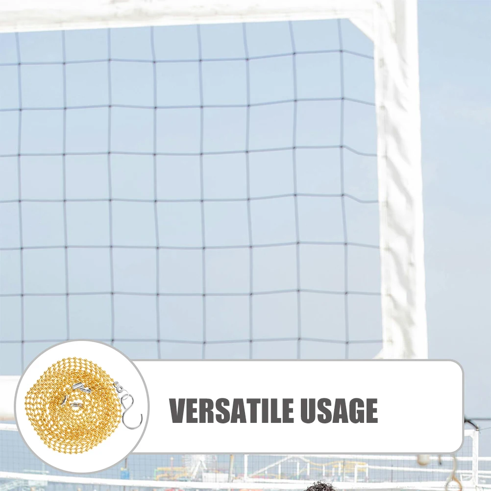 

2Pcs Volleyball Net Measurement Chain 1Set Gold Silver Height Measure Tool Referee Equipment Lightweight Durable