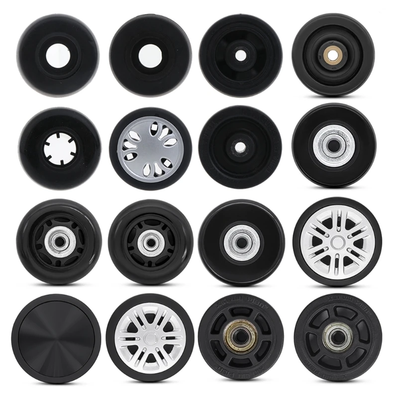 1 Pc Luggage Suitcases Wheels Universal 360 Degree Swivel Mute Roller Wheels DIY Travel Trolley Wheel Tool Repair Kit 17 Styles