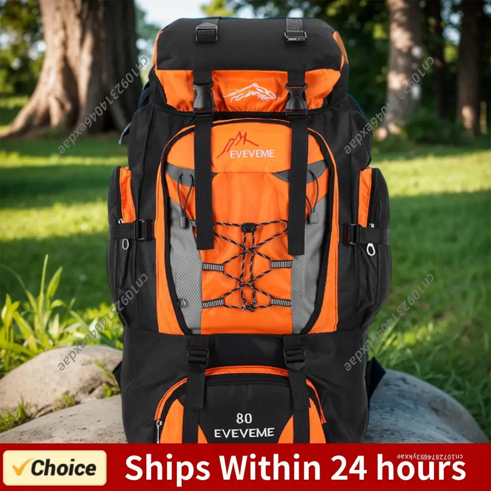

80L Travel Backpack Camping Bag For Men Large Hiking Bag Tourist Rucksack Waterproof Outdoor Sports Climbing Mountaineering Bags