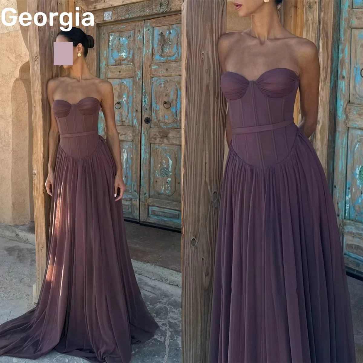 فساتين حفلات أنيقة للنساء مخصصة على شكل حرف A على شكل قلب بطول الأرض فساتين مناسبة رسمية كشكش بسحاب حتى فساتين رسمية