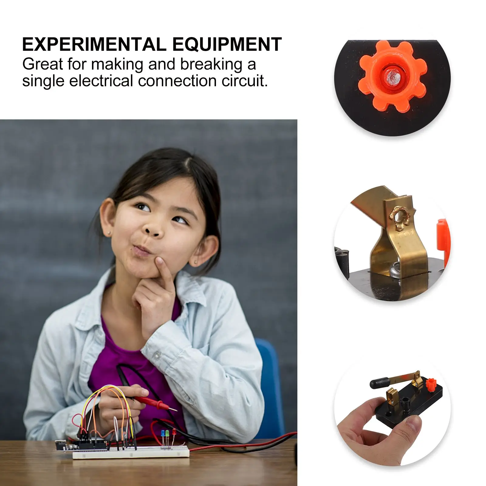 10pcs Single Pole Switch Spst Circuit Breaker Science Projects Tool Physics Laboratory Equipment Electronic Teaching Device For