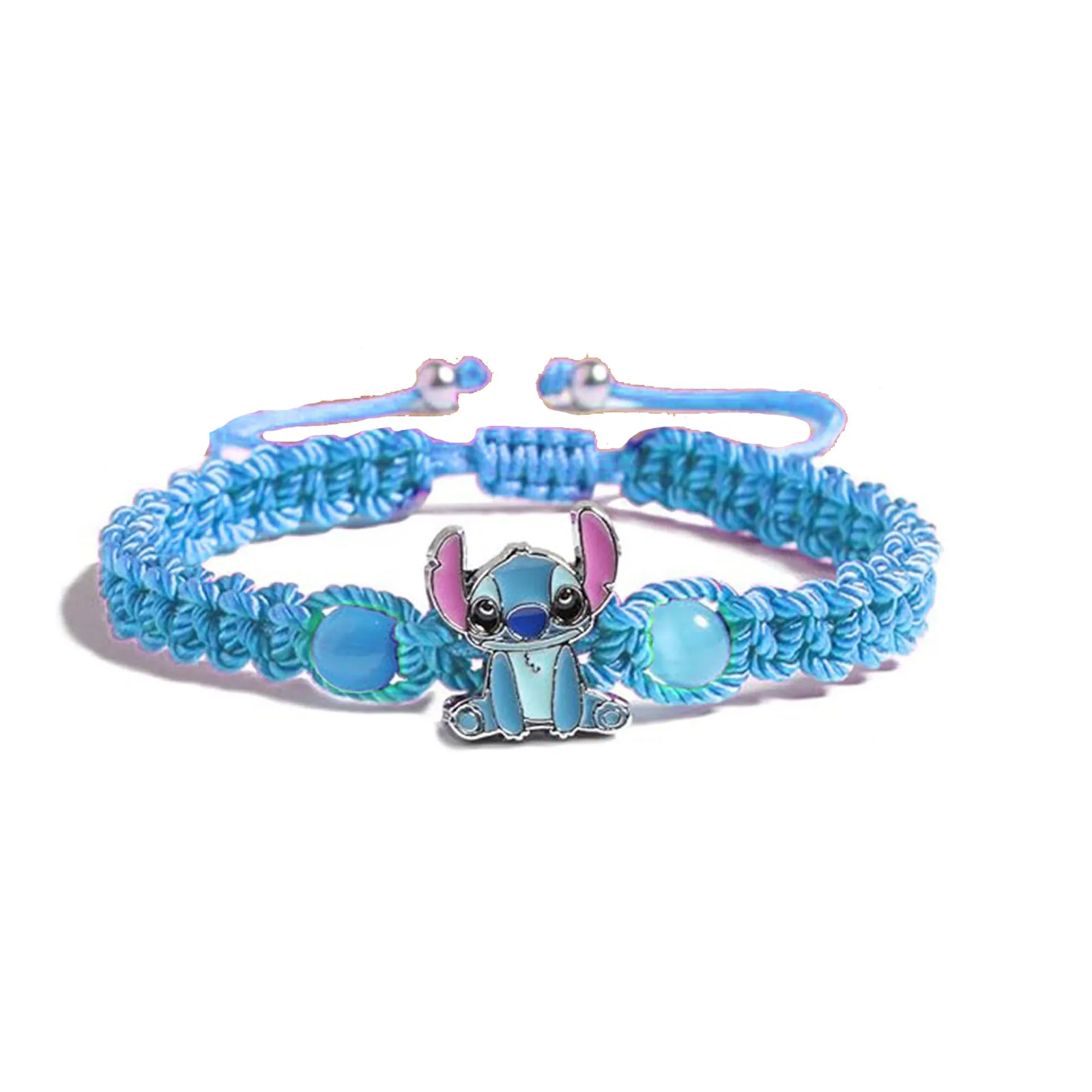 Disney Anime Stitch Bracelet Cartoon Lilo & Stitch Kawaii Wristband Kids Bracelet Girls Boys Adjustable Bracelet Gifts