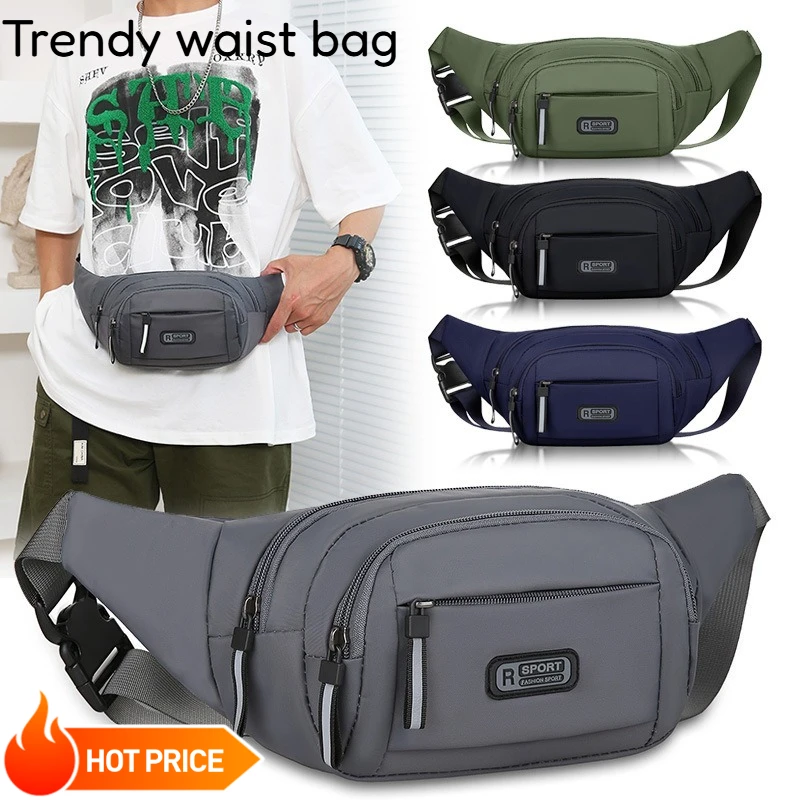 

New Minimalist Waist Bag for Men's Sports Running Crossbody Bag, Large Capacity Waterproof Multifunctional Shoulder Bag