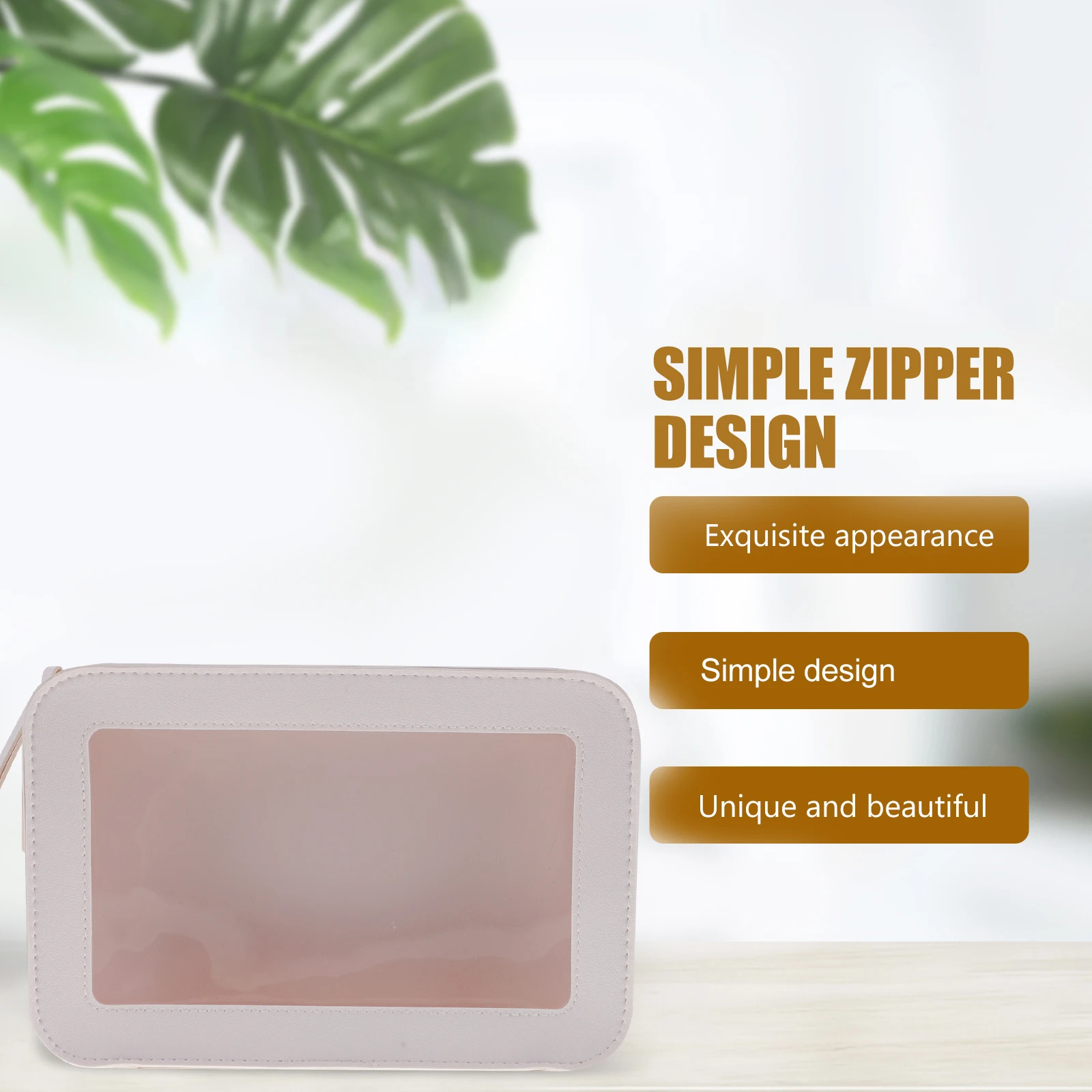 

Transparent Travel Toiletry Bag Square PVC Zipper Storage Bag White Clear Travel Essentials Women Plane