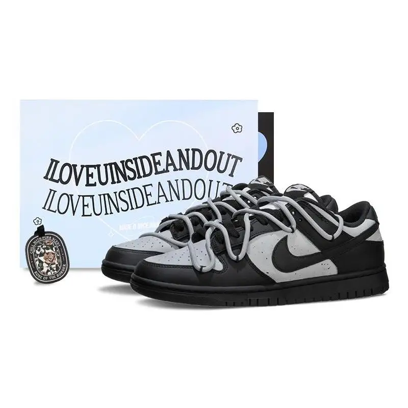 

[Custom Paradise Lost для женщин] Низкие кроссовки для скейтборда Nike Dunk Low Hell's Paradise GS Черный Серый