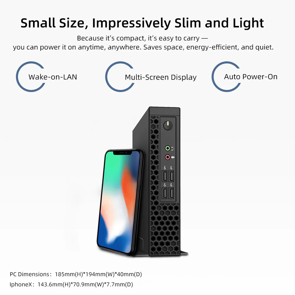 Factory Direct Cheap Small Desktop Computer I3 I5 I7 Dual Core  Win7 Mini PC for Home Office Business