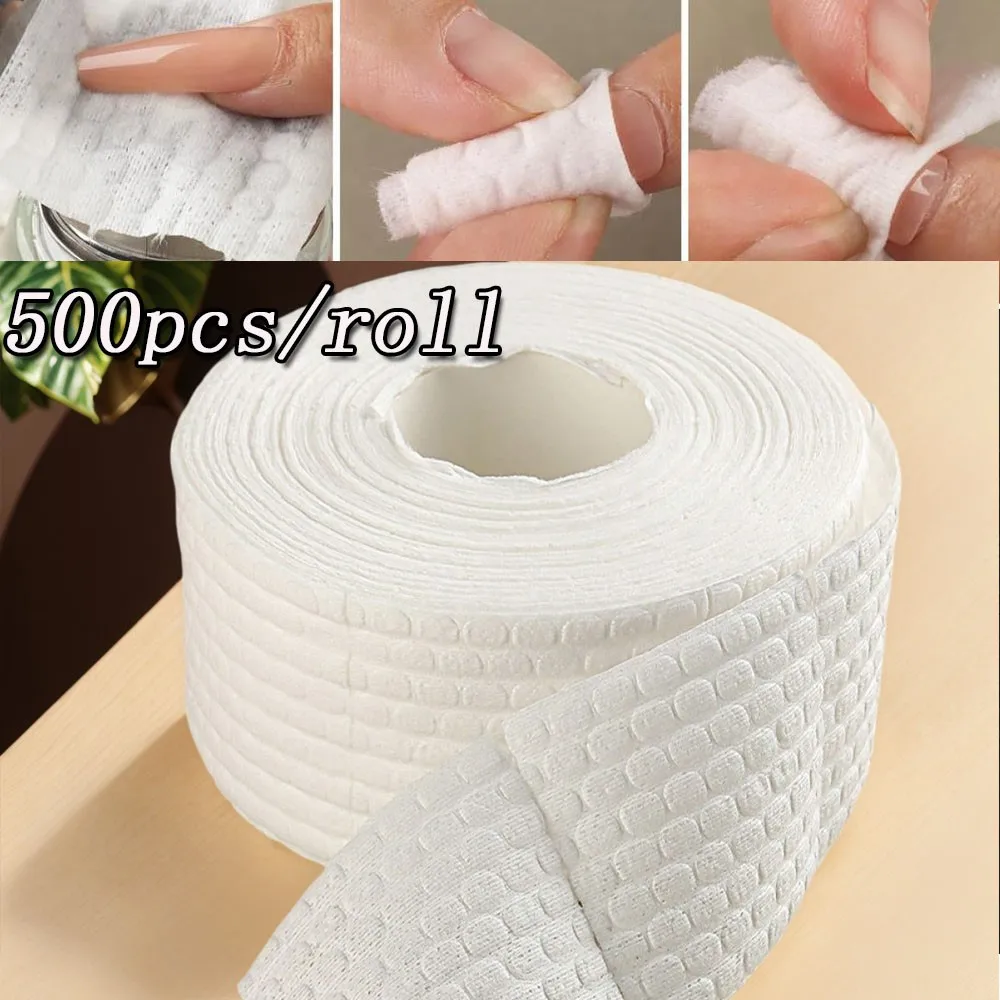 100/300/500Pcs Lint Free Nail Wipes Makeup Remover Cotton Pad Gel Nail Polish Remover Cleaning Pads Eyelash Extension Glue Wipes