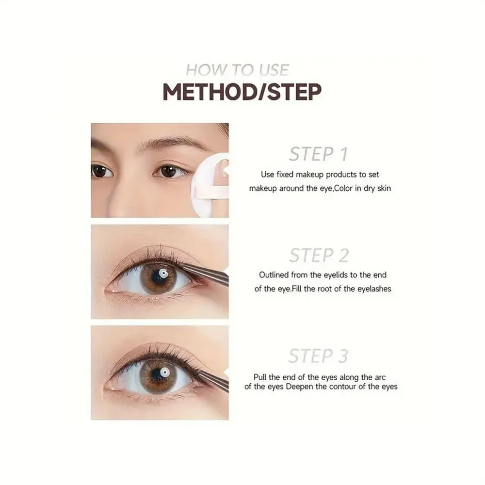 10 Stück schwarze und braune ultrafeine, geschmeidige Eyeliner-Gelstifte, die nicht leicht verblassen, ultrafeine Stiftspitze, geeignet für Anfänger_voghion.com
