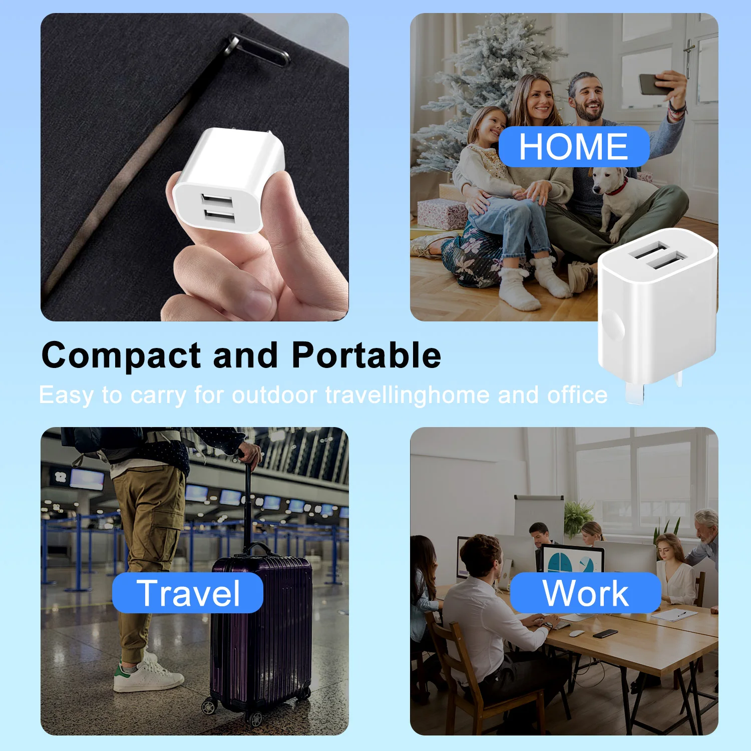 Dual USB Wall Portable Charger USB Charger AU Plug Adapter Cell Phones Dual USB Charging Standard Universal For Mobile Phone