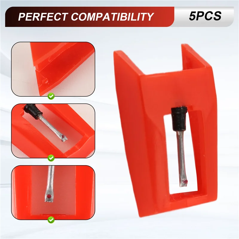 

Record Player Needles Replacement, 5 Pack Turntable Replacement Needle For Vinyl Record Player LP Phonograph,Victrola-Hot