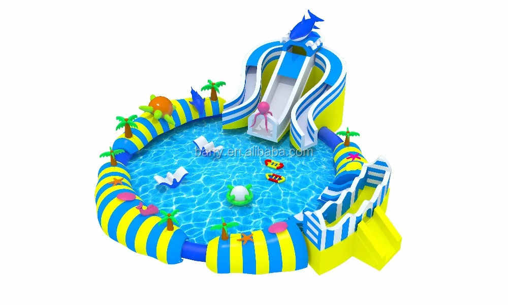 Amusement Park Ride  , Shark Slide Inflatable Water Park