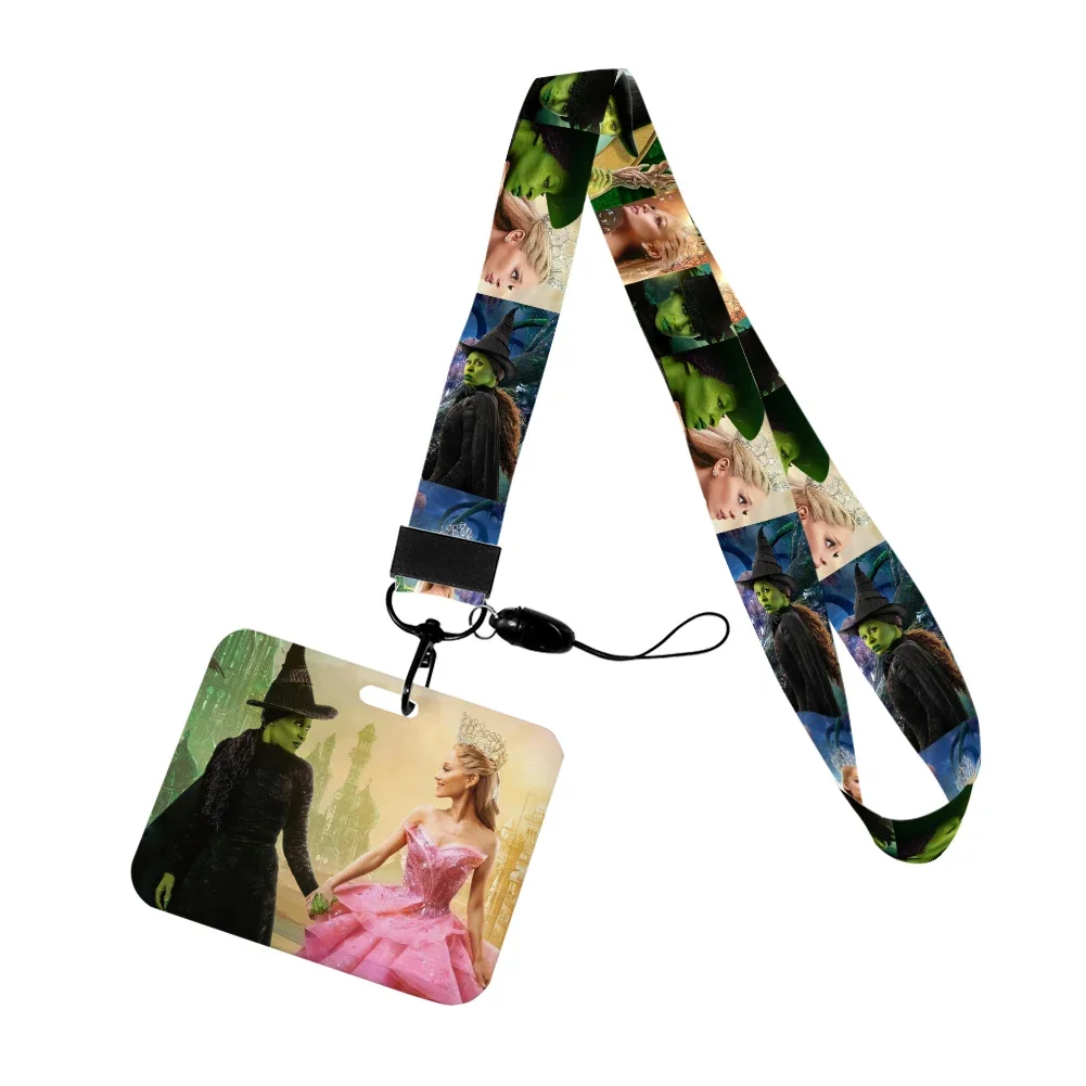 جديد وصول شريرة غليندا و Elphaba بطاقة الحبل معرف شارة حامل تمرير غطاء زلة حامل بطاقة الائتمان البنك حزام