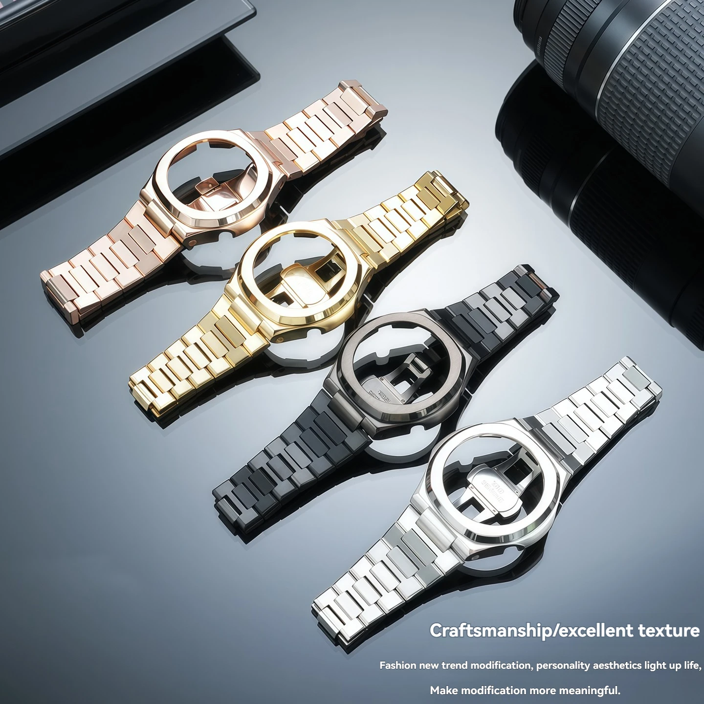 GA-2100 GA-B2100 Farmhouse Oak Metal Customization Kit for Casio G-SHOCK Stainless Steel Case and Band Replacement Parts