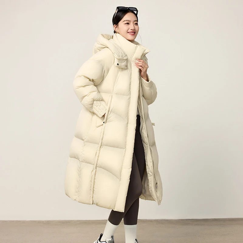 Cappotto da donna 90 Piumino invernale da donna in piumino d'anatra bianca 2025 Nuovo piumino da donna per il tempo libero con cappuccio di alta qualità Parker H770
