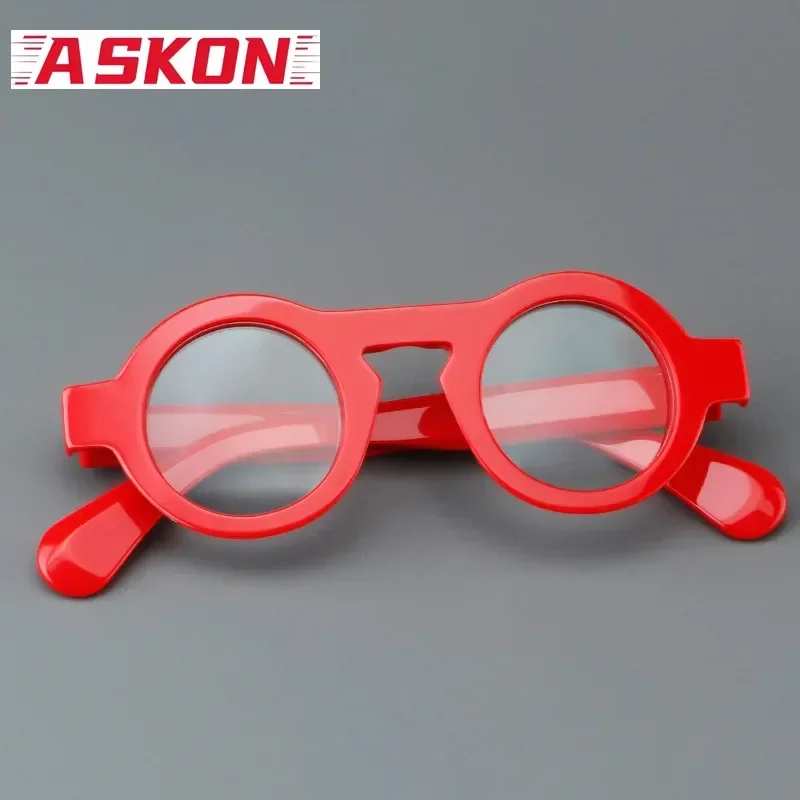 Acetate Retro Glasses Frame Man Thick Eyeglasses Frames Men Personality Simple Round Eyewear Myopia Retro Reading Prescription