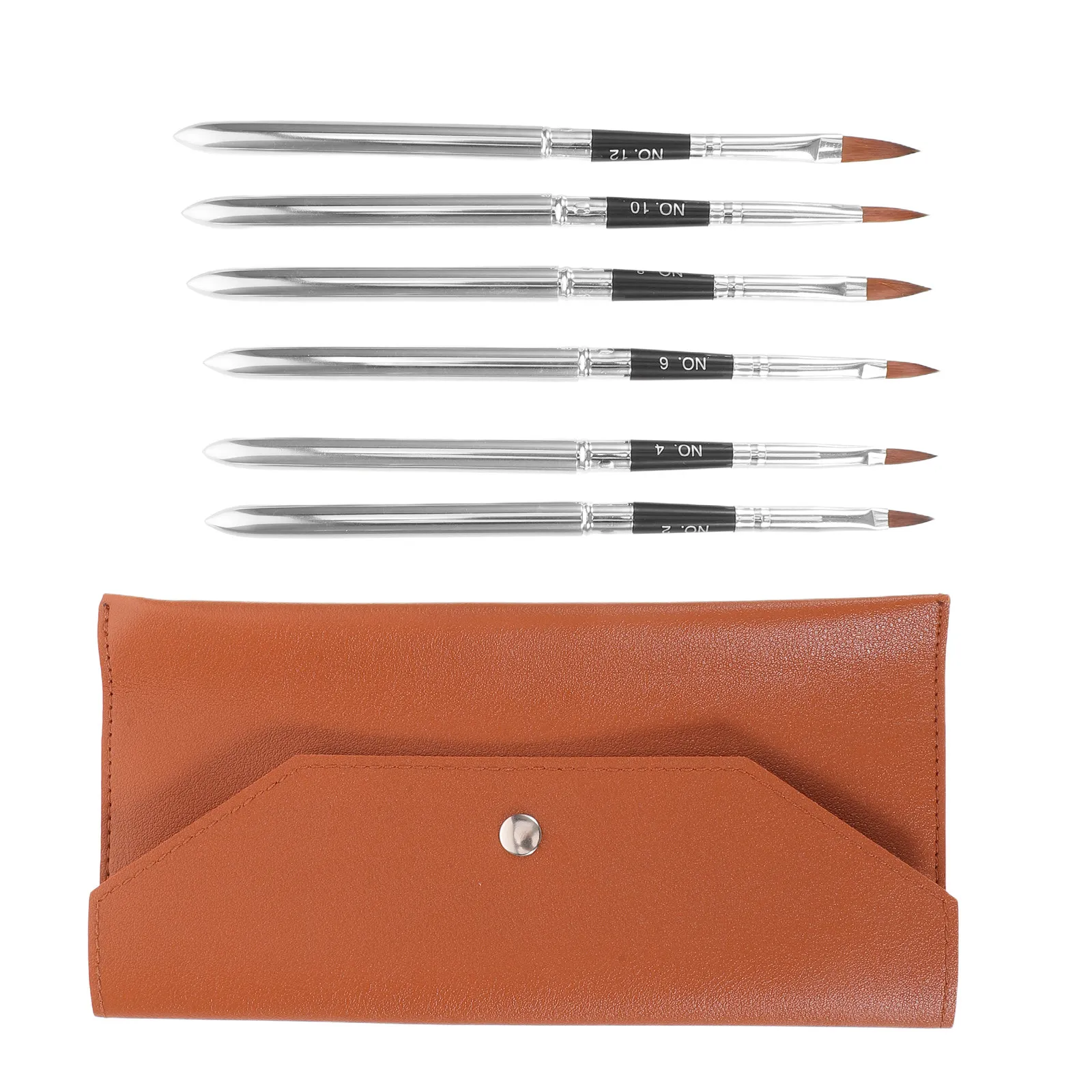 1Set Travel Watercolor Paint Brushes Compact Short Handle Nylon Hair Assorted Outdoor Art Painting