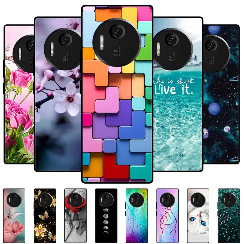 Para xiaomi qin f25 caso leão lobo pintado silicone macio capa traseira para duoqin f25 qinf25 f 25 caso de telefone escudo protetor