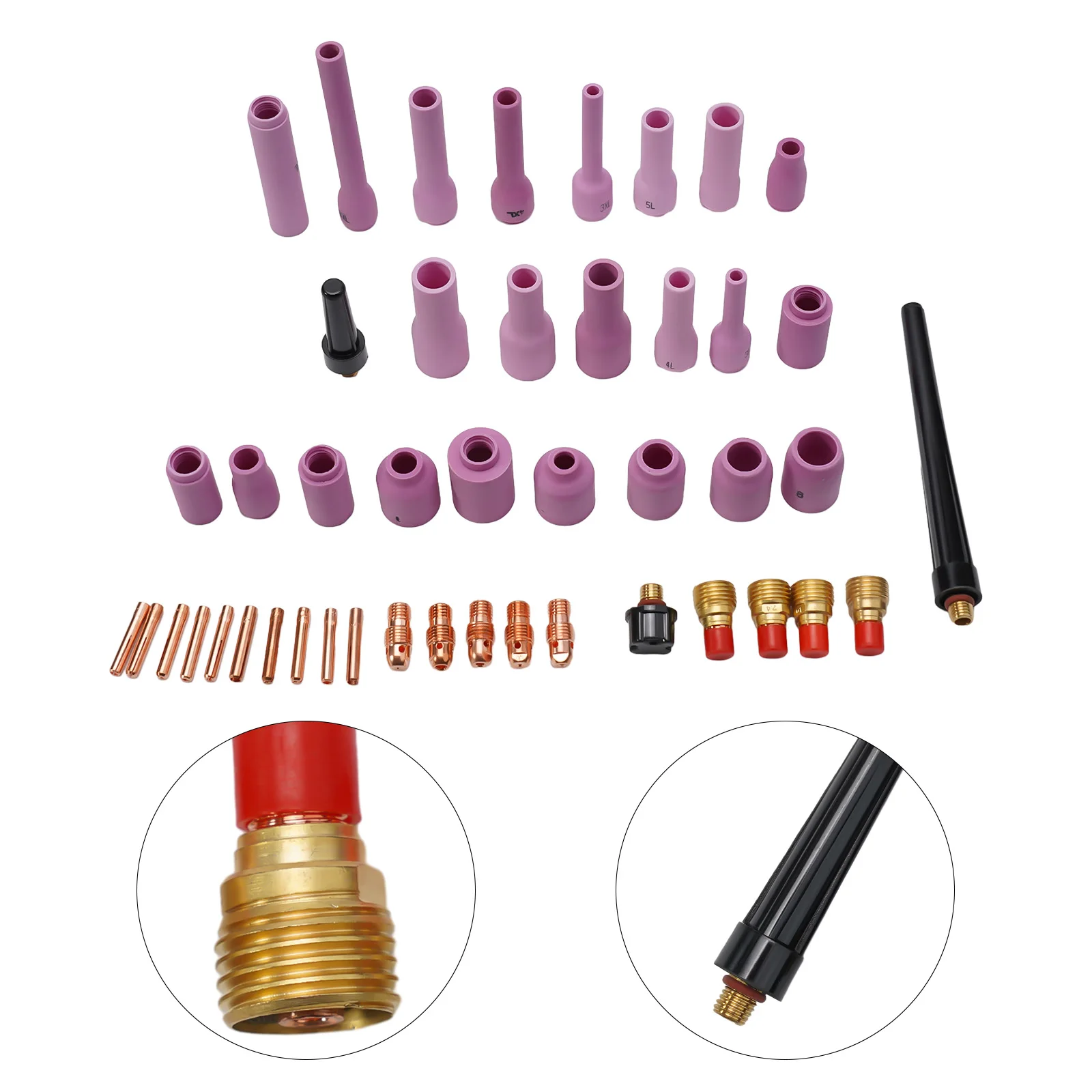 WP9 20 25 for tig Gas Lens 46x/set Accessories for tig Welding for torch Reliable Replacement Practical Useful