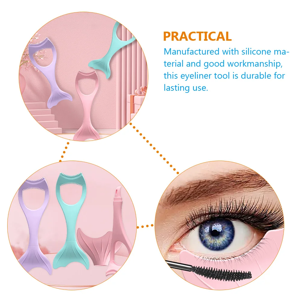 

Silicone Eyeliner Aid Women'S Multi-Function Eye Makeup Tool Compact Reusable Eyelash Drawing Tool For Daily Use