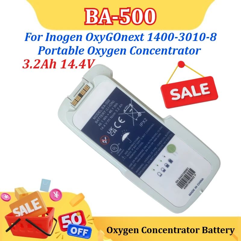 

Brand New BA-500 Battery 3200mAh 14.4V for Inogen OxyGOnext 1400-3010-8 Portable Oxygen Concentrator