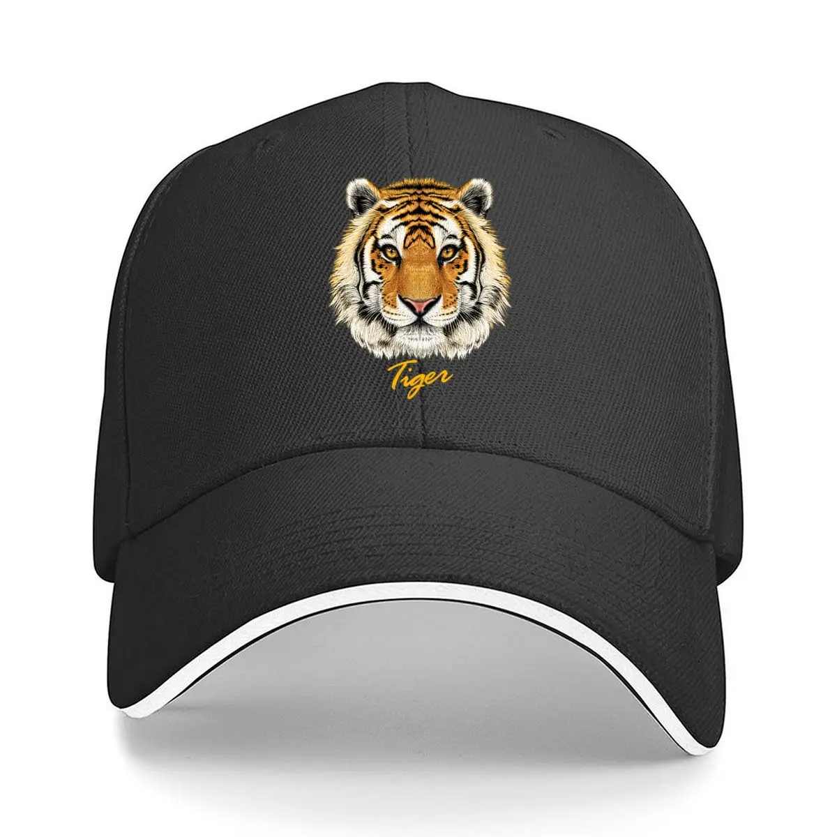 Realistic Tiger Face Animal Graphic Hip Hop hat Fashion Outdoor Sports Sandwich Baseball Cap