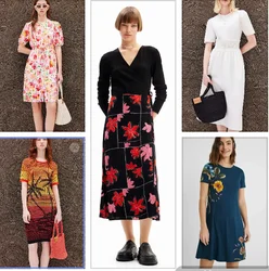 Foreign trade original single Spanish fashion summer new floral print long-sleeved dress