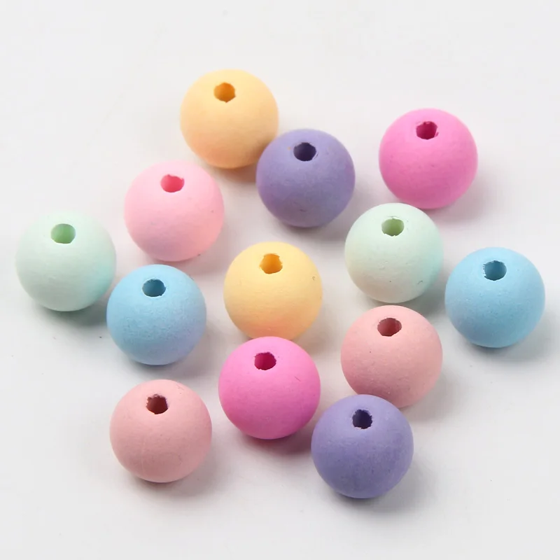 6/8/10mm 30-100pcs Macaron Color Acrylic Beads Ball Loose Round Beads For Jewelry Making Diy Necklace Bracelet Accessories