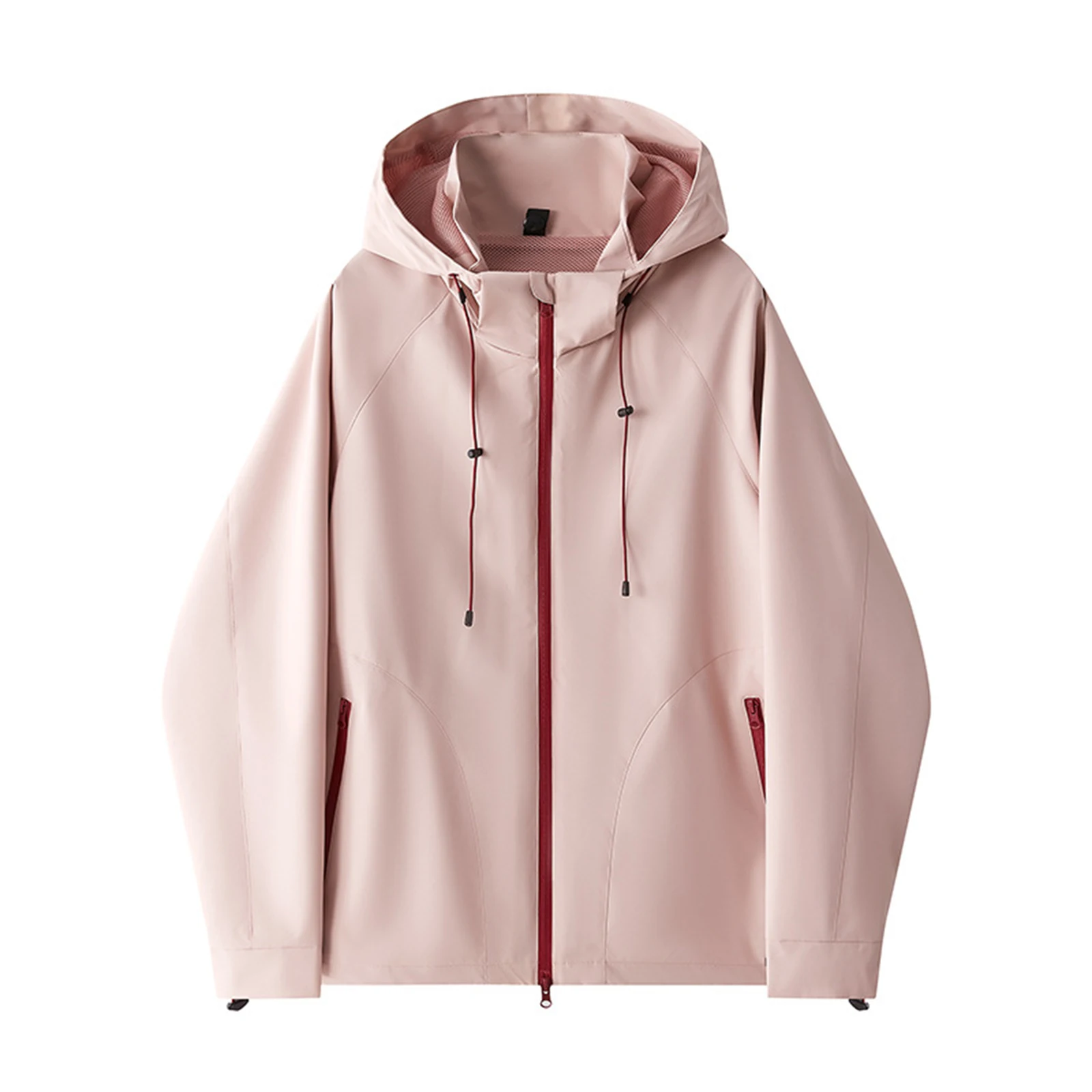 

Men's Casual Hooded Jacket Multi-Zipper Waterproof Hot Sale Of The Season Outdoor Sporty Thin Coat Suitable for All Seasons