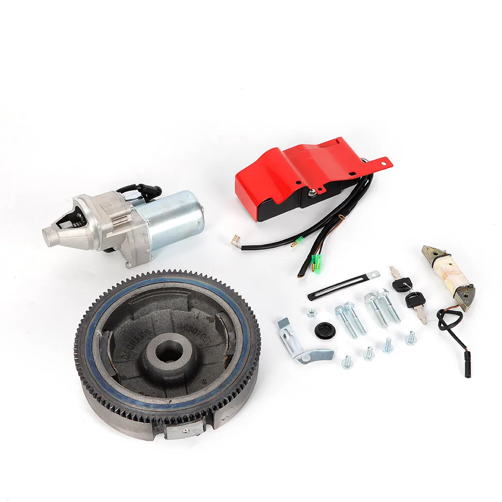 ZESTAW STARTOWANIA ELEKTRYCZNEGO DO HONDA GX390 13KM, KOŁO ZĘBATY, ROZRZĄDNIK, STARTER, WYŁĄCZNIK KLUCZOWY, CEWKA